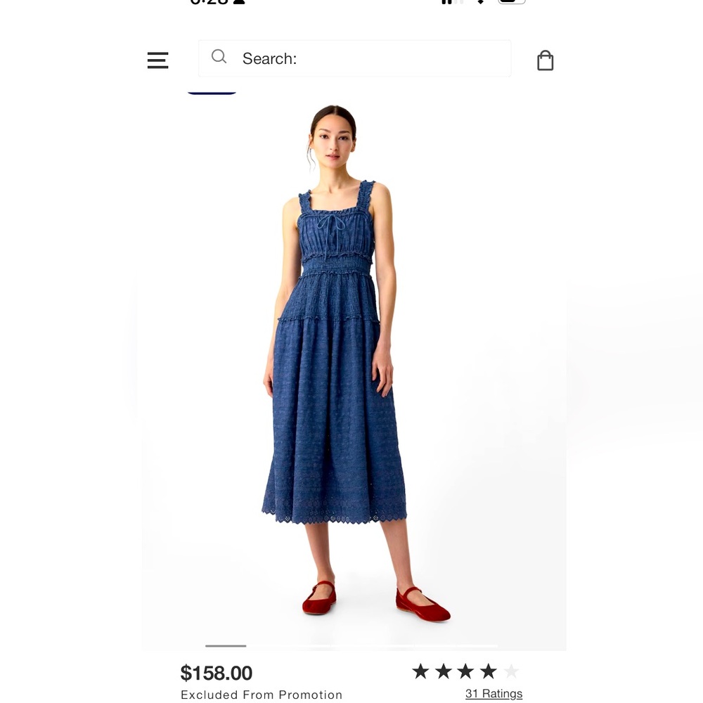 Gap x doen eyelet midi dress